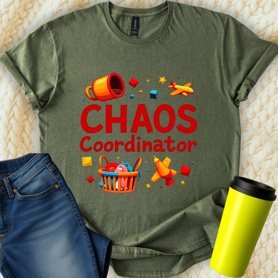 Printify T-Shirt Military Green / S Chaos Coordinator T-Shirt