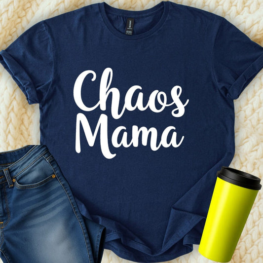 Printify T-Shirt Navy / S Chaos Mama T-Shirt