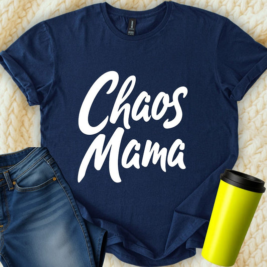 Printify T-Shirt Navy / S Chaos Mama T-Shirt