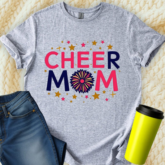 Printify T-Shirt Sport Grey / S Cheer Mom T-Shirt