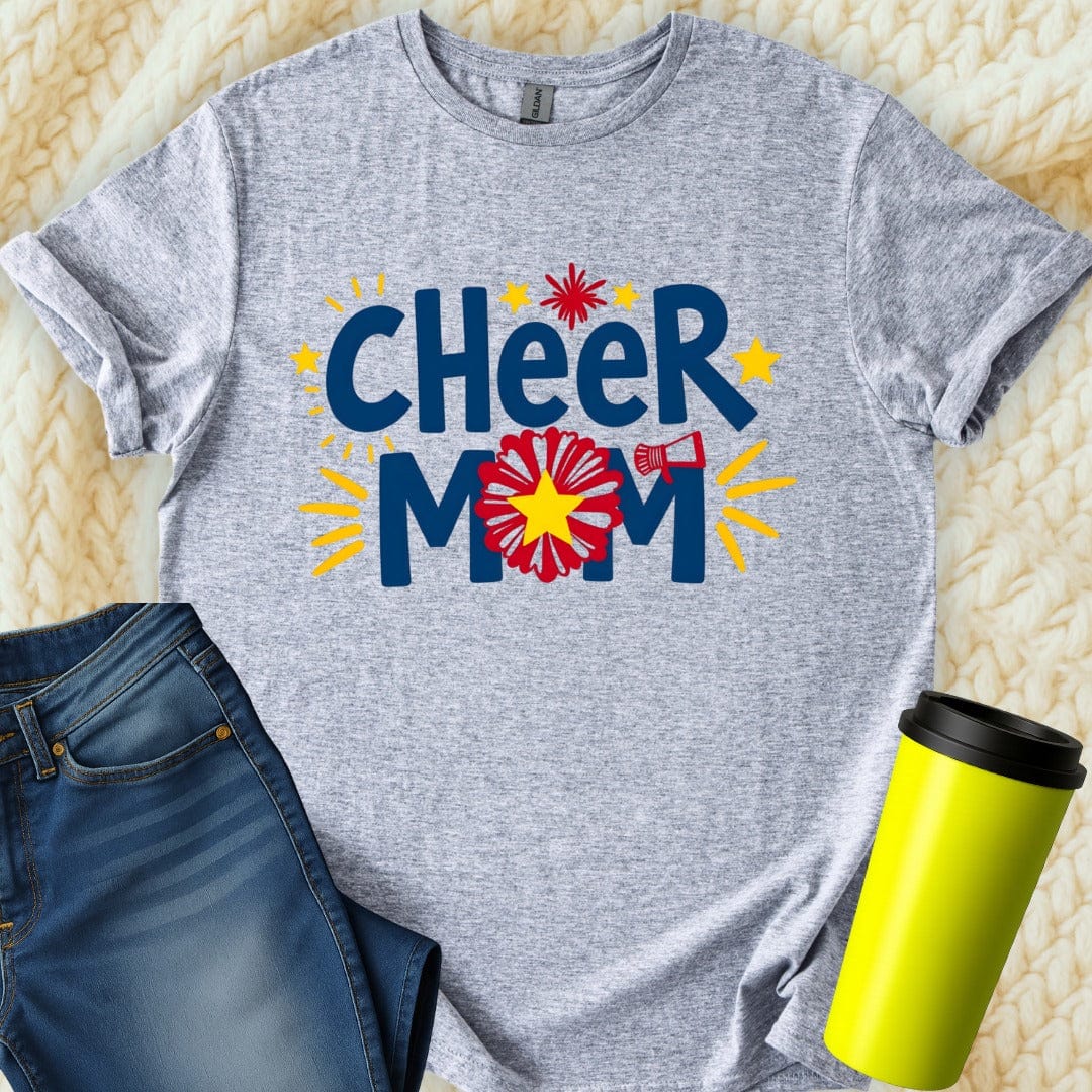 Printify T-Shirt Sport Grey / S Cheer Mom T-Shirt