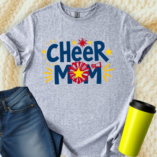 Printify T-Shirt Sport Grey / S Cheer Mom T-Shirt