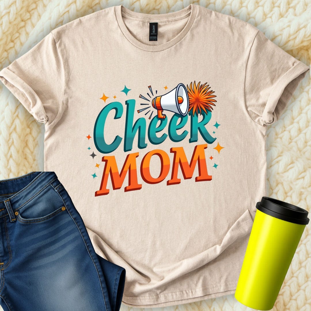 Printify T-Shirt Sand / S Cheer Mom T-Shirt