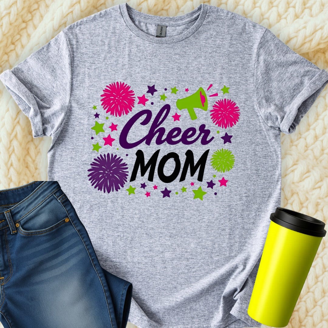 Printify T-Shirt Sport Grey / S Cheer Mom T-Shirt