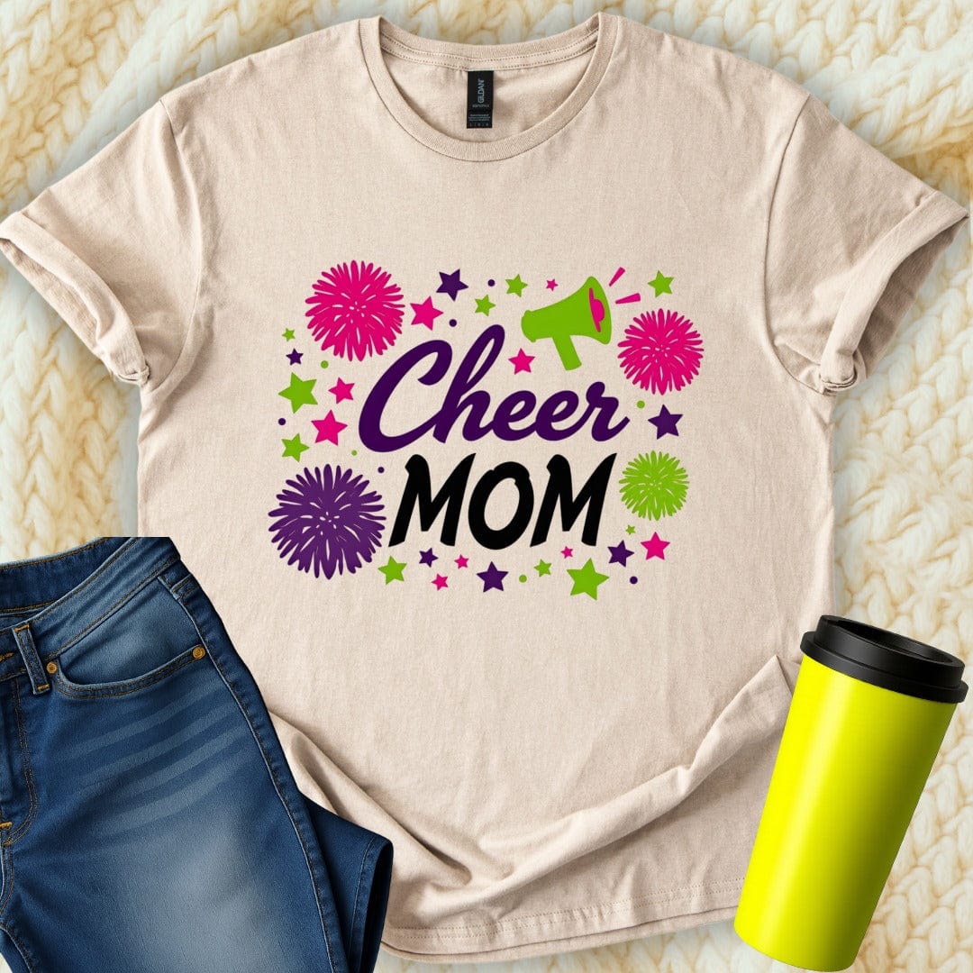 Printify T-Shirt Sand / S Cheer Mom T-Shirt