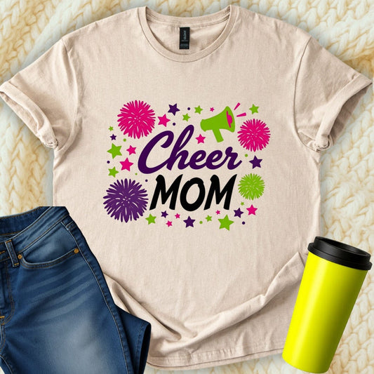 Printify T-Shirt Sand / S Cheer Mom T-Shirt