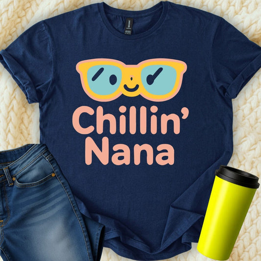 MyDesigns Physical Item Chillin Nana With Sunglasses Graphics Design T-Shirt