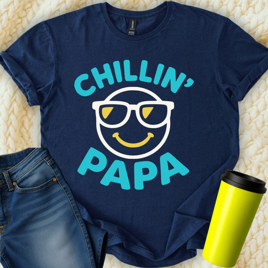 MyDesigns Physical Item Chillin Papa Design For Fathers Fathers Day T-Shirt