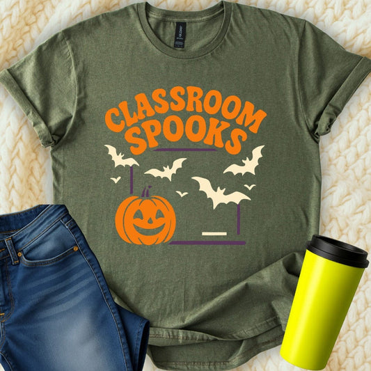 MyDesigns T-Shirt S / Military Green Classroom Spooks T-Shirt