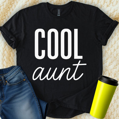 MyDesigns Physical Item Cool Aunt Aunt's Family First Best Design Graphic T-Shirt
