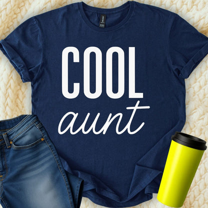 MyDesigns Physical Item Cool Aunt Aunt's Family First Best Design Graphic T-Shirt
