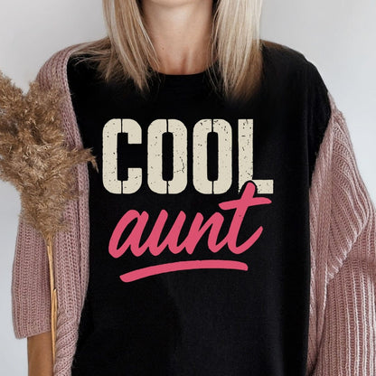 MyDesigns Physical Item Cool Aunt Best Family Women's Lover Gift Idea T-Shirt