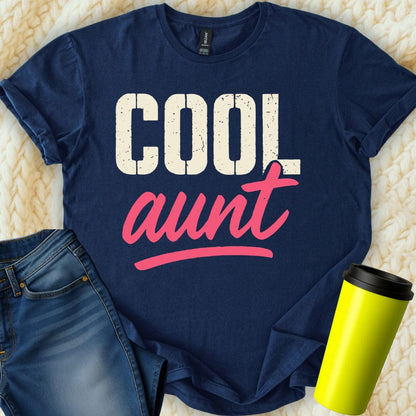 MyDesigns Physical Item Cool Aunt Best Family Women's Lover Gift Idea T-Shirt