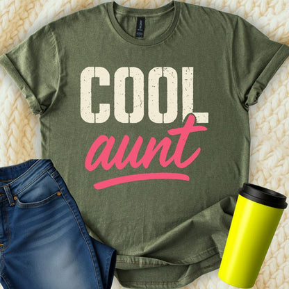 MyDesigns Physical Item Cool Aunt Best Family Women's Lover Gift Idea T-Shirt