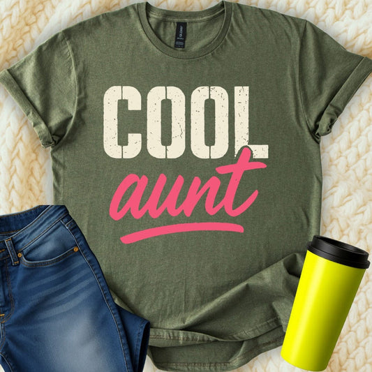 MyDesigns Physical Item Cool Aunt Best Family Women's Lover Gift Idea T-Shirt