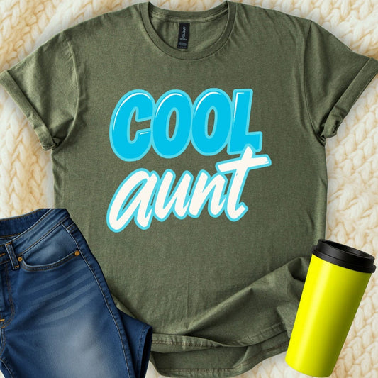 MyDesigns Physical Item Cool Aunt Graphic Tee Design Aunt Loving Special T-Shirt