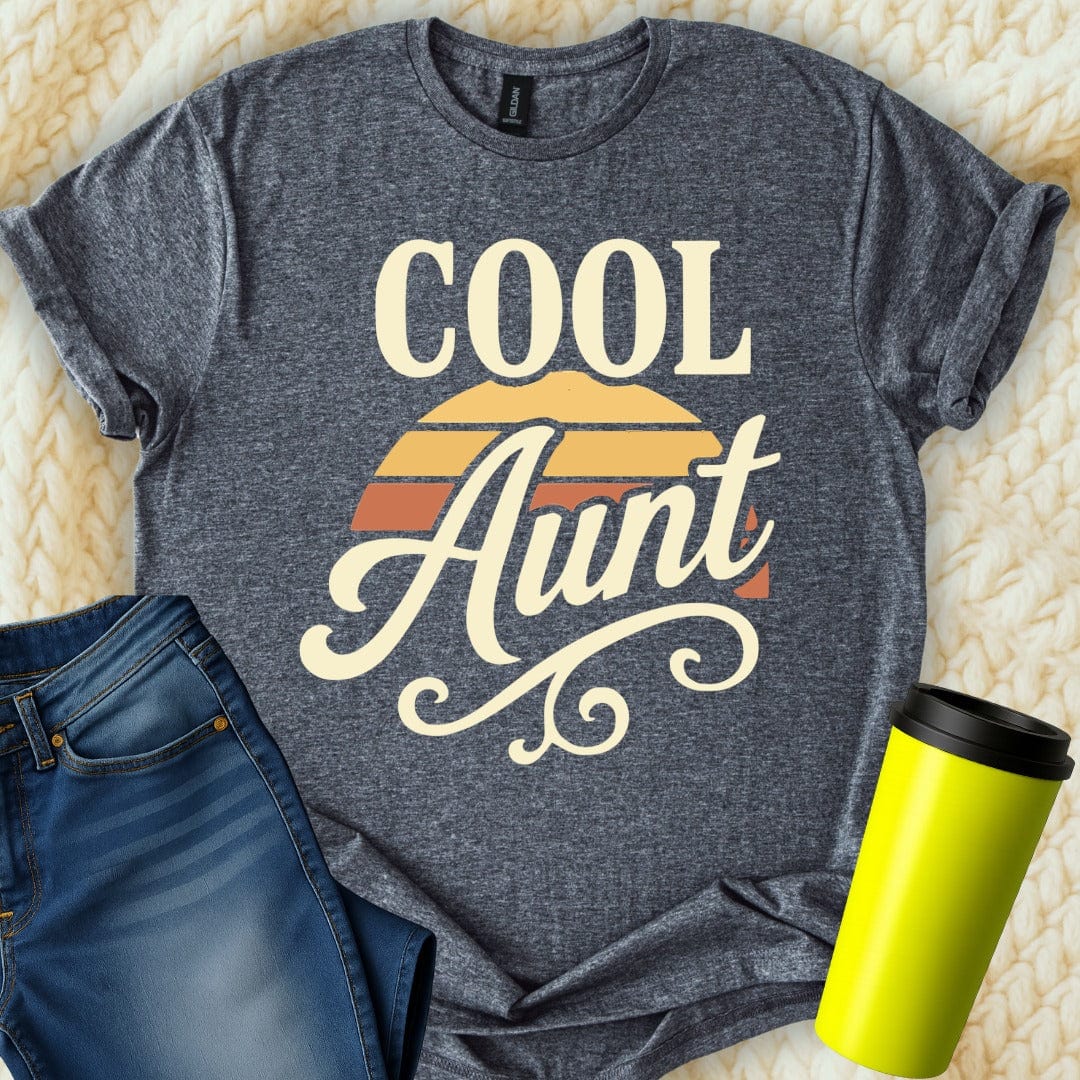 MyDesigns Physical Item Cool Aunt Retro Graphic Design Family Gift Idea T-Shirt
