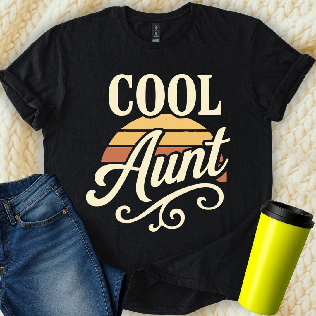 MyDesigns Physical Item Cool Aunt Retro Graphic Design Family Gift Idea T-Shirt