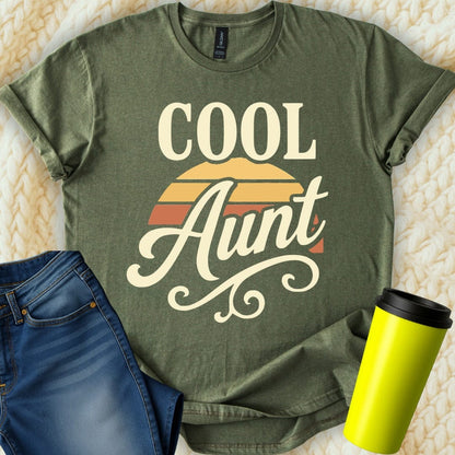 MyDesigns Physical Item Cool Aunt Retro Graphic Design Family Gift Idea T-Shirt