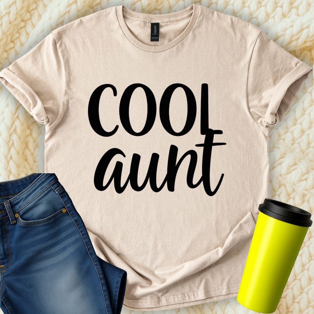 Printify T-Shirt Sand / S Cool Aunt T-Shirt
