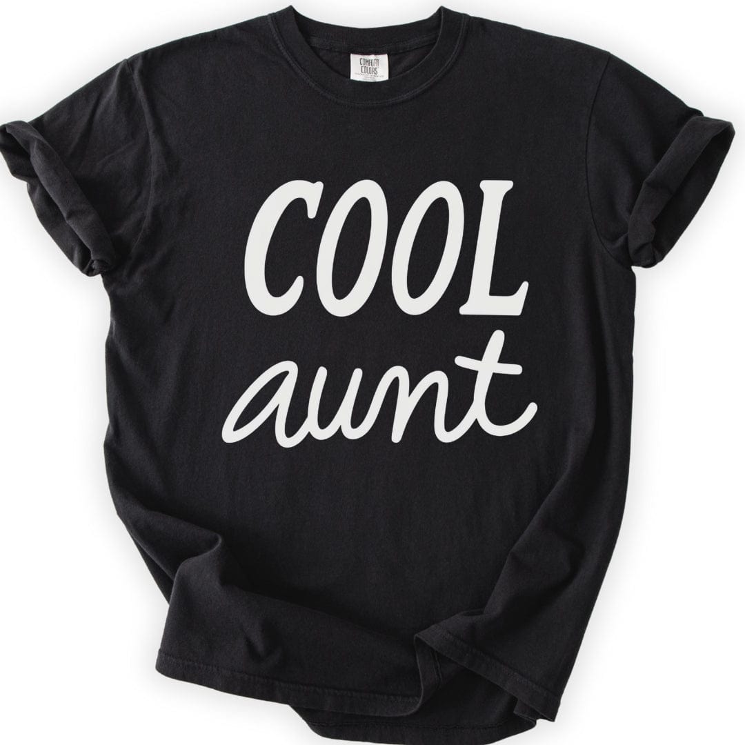 Printify T-Shirt Black / S Cool Aunt Tee