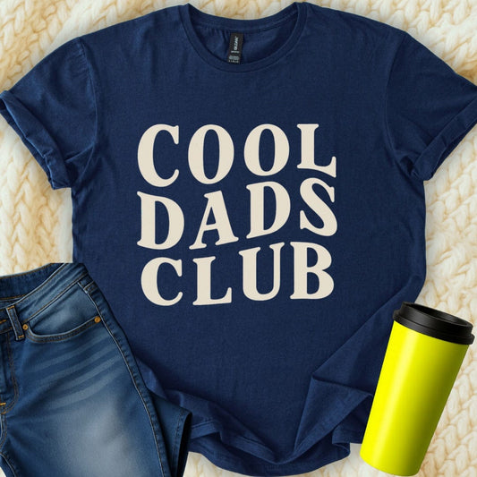 Printify T-Shirt Navy / S Cool Dads Club T-Shirt