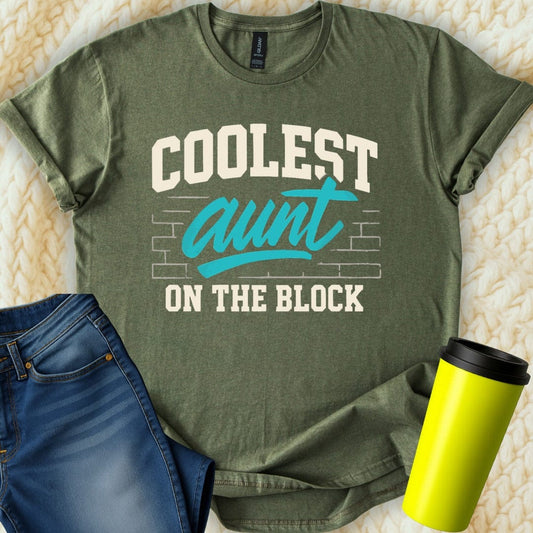 MyDesigns T-Shirt S / Military Green Coolest Aunt T-Shirt