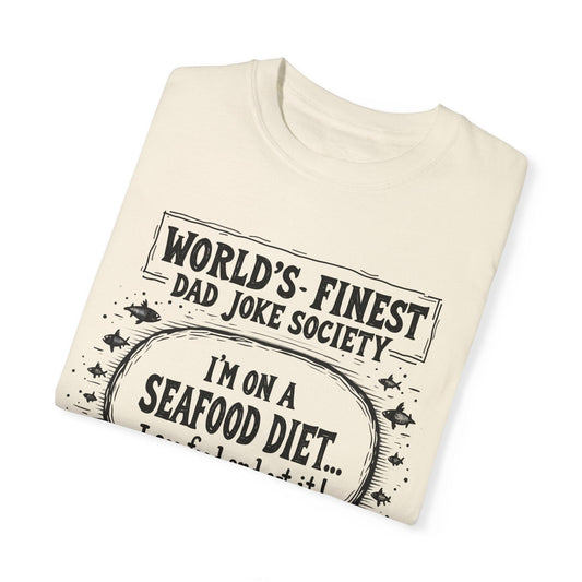 Printify Confort Colors Ivory / S Dad Joke Society T-Shirt