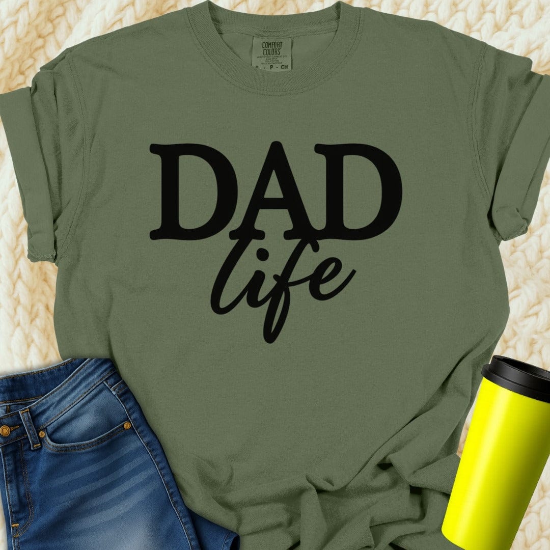 Printify T-Shirt Moss / S Dad Life Tee