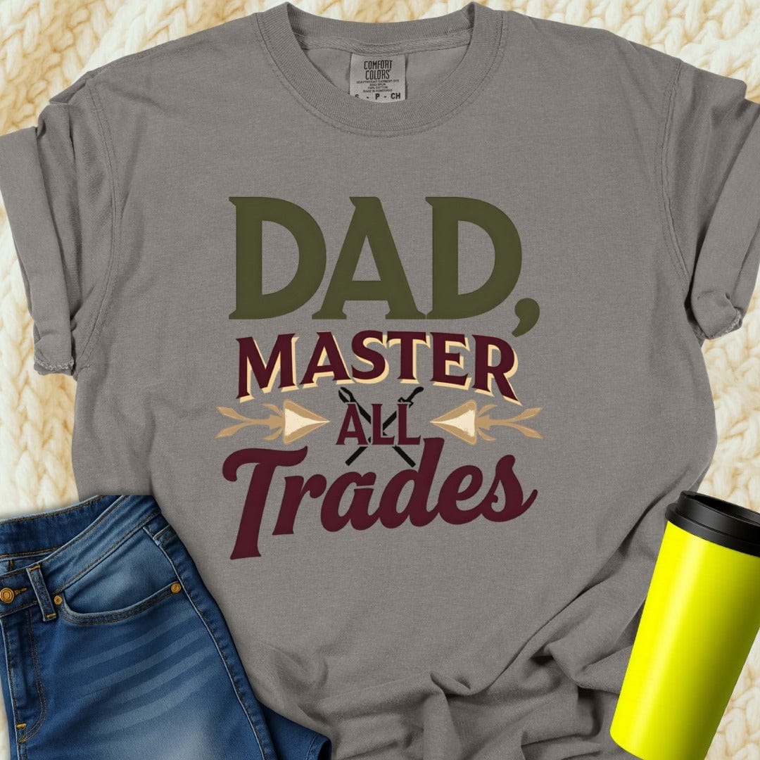 Printify T-Shirt Grey / S Dad Master of...Tee