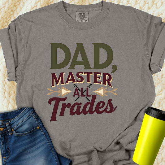Printify T-Shirt Grey / S Dad Master of...Tee