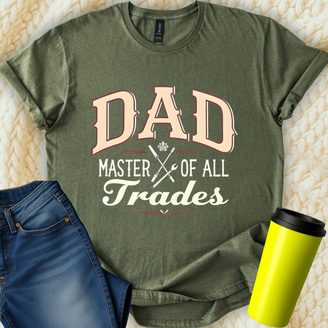 Printify T-Shirt Military Green / S Dad Master of Trades T-Shirt