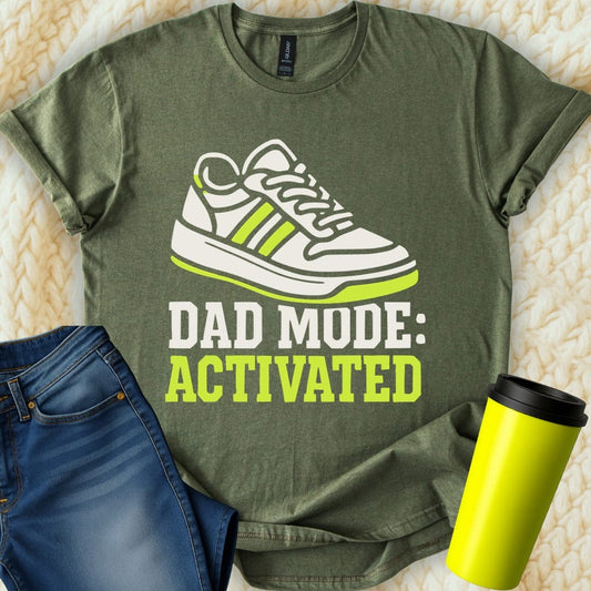 MyDesigns Physical Item Dad Mode Activated Athletic Shoe Graphic T-Shirt