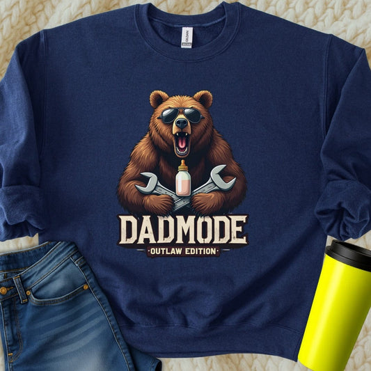 Printify Sweatshirt S / Navy Dad Mode Sweatshirt