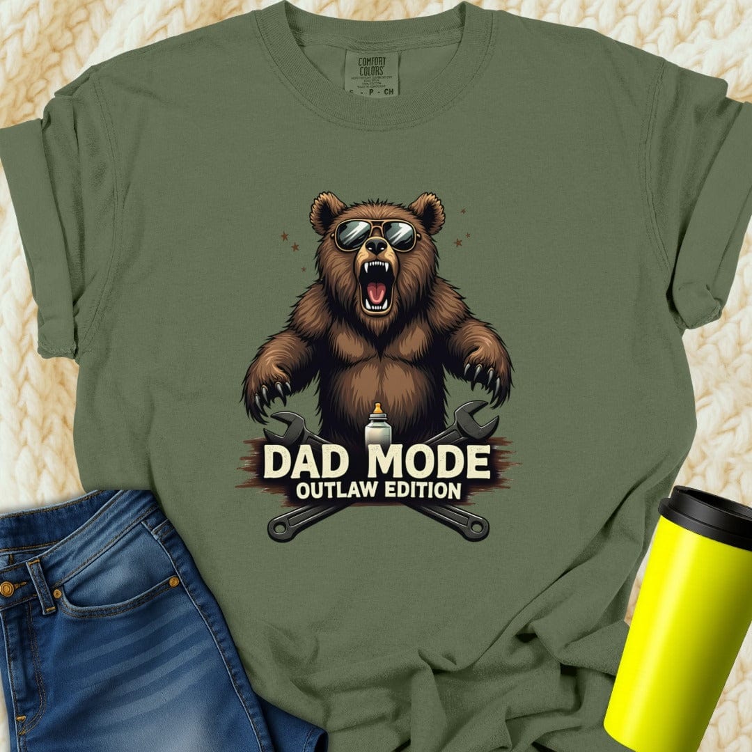 Printify T-Shirt Moss / S Dad Mode Tee