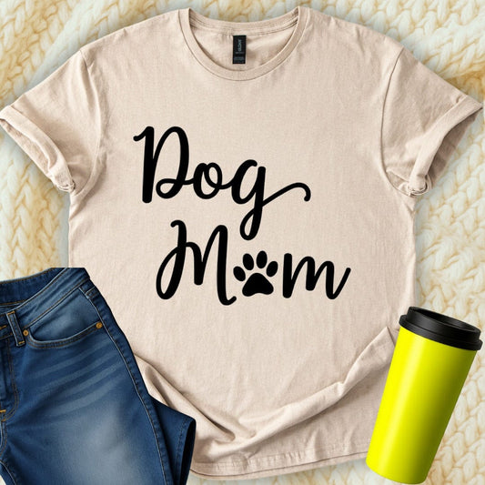 Printify T-Shirt Sand / S Dog Mom T-Shirt