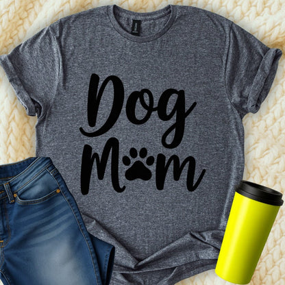 Printify T-Shirt Dark Heather / S Dog Mom T-Shirt