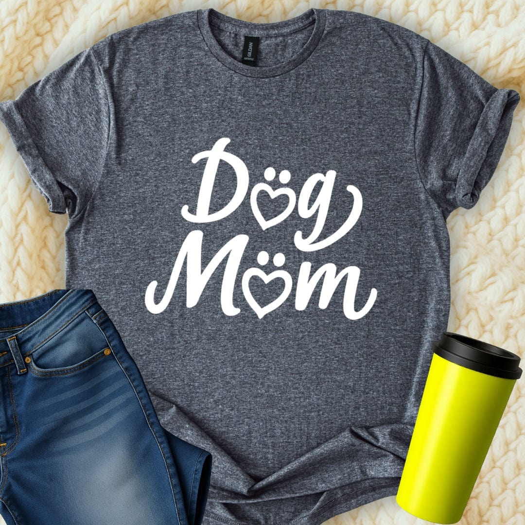Printify T-Shirt Dark Heather / S Dog Mom T-Shirt