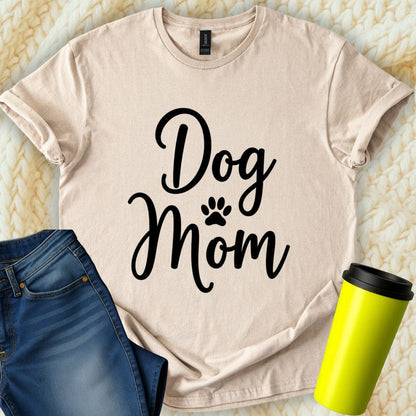 Printify T-Shirt Sand / S Dog Mom T-Shirt
