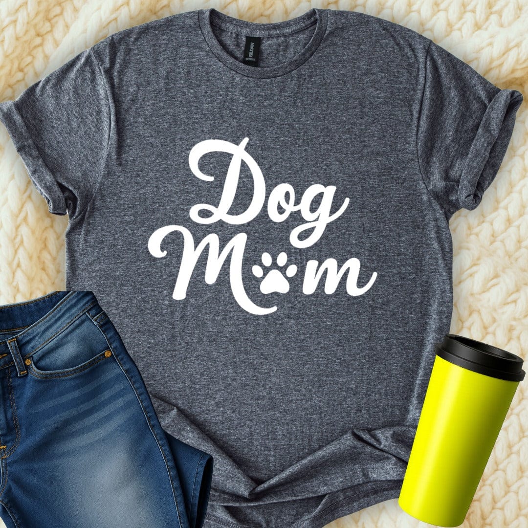 Printify T-Shirt Dark Heather / S Dog Mom T-Shirt