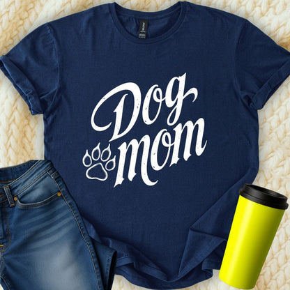 Printify T-Shirt Navy / S Dog Mom T-Shirt