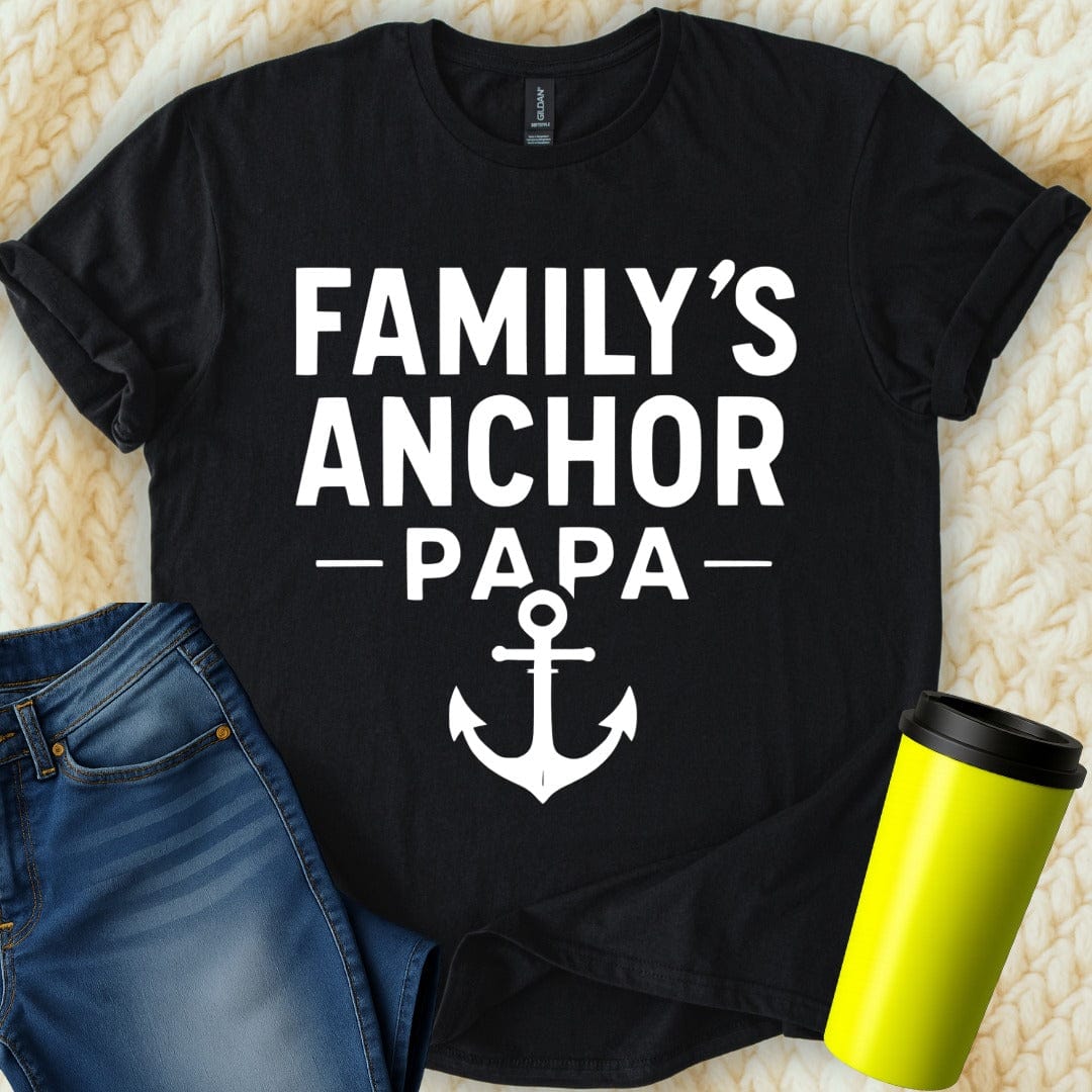 MyDesigns Physical Item Family's Anchor Papa Boat Design Graphic Funny T-Shirt