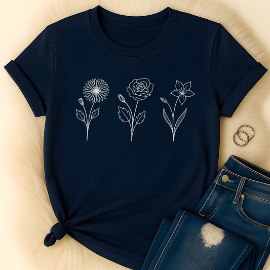 Printify T-Shirt Flower T-Shirt