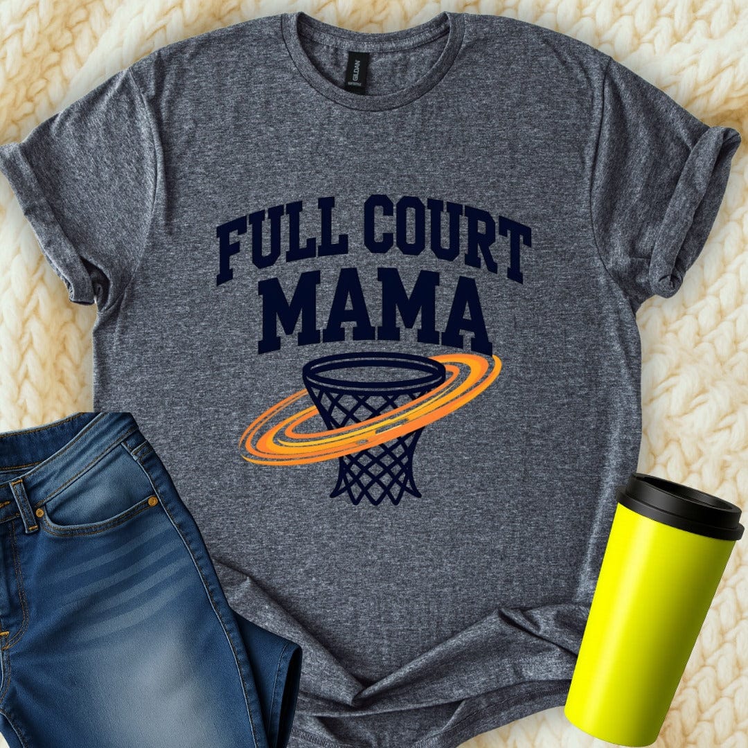 Printify T-Shirt Dark Heather / S Full Court Mama T-Shirt