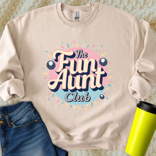Printify Sweatshirt S / Sand Fun Aunt Club Sweatshirt