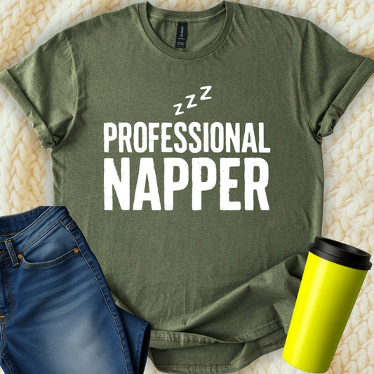 MyDesigns Physical Item Fun Professional Napper Graphic Tee T-Shirt
