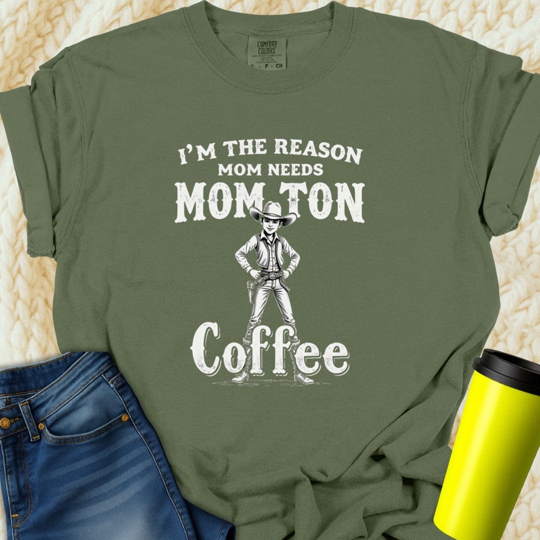 Printify T-Shirt Moss / S Funny Mom T-Shirt
