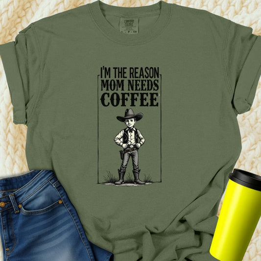 Printify T-Shirt Moss / S Funny Mom T-Shirt