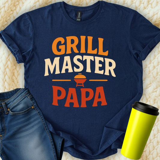 MyDesigns Physical Item Grill Master Papa Funny Barbecue Grilling Fathers Day T-Shirt