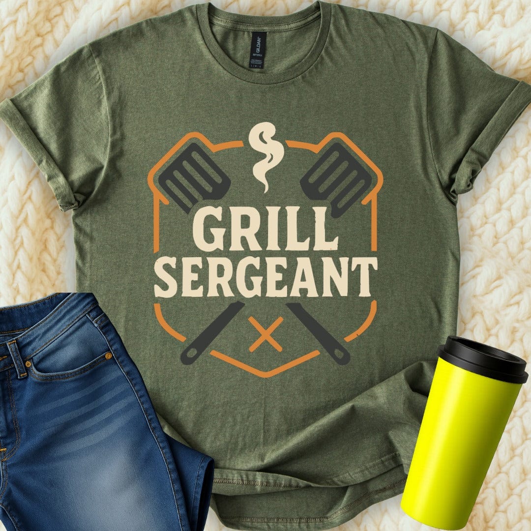 MyDesigns Physical Item Grill Sergeant Graphic T-Shirt For BBQ Lovers